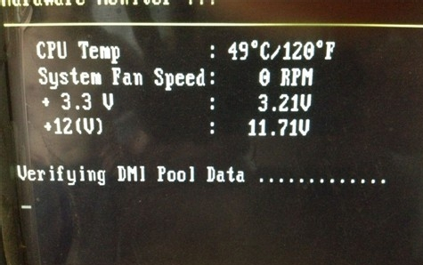 开机提示Verifying DMI Pool Data