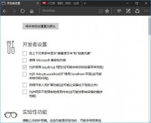 Win10关闭Edge浏览器“开发者设置”页方法