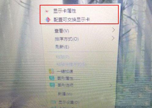 雨林木风Win10系统右键菜单“配置可交换显示卡”