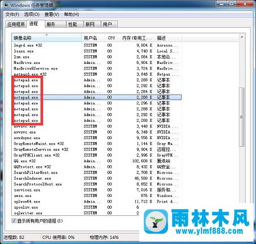 雨林木风Win7系统结束进程树命令详解