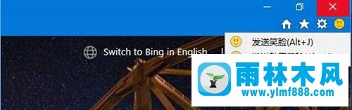 雨林木风win10如何去除ie浏览器右上角的反馈按钮？