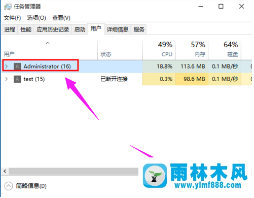 雨林木风win10系统如何切换用户账户？