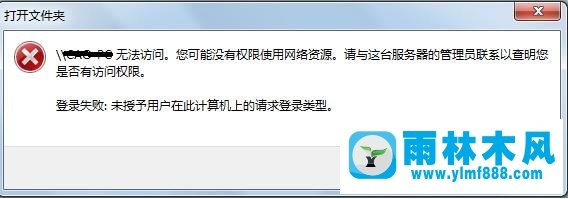 雨林木风win7提示您可能没有权限使用网络资源怎么办?