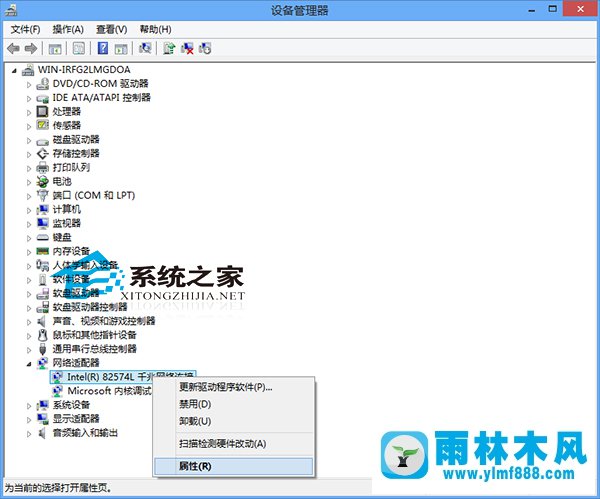 雨林木风Win10网卡属性如何查看