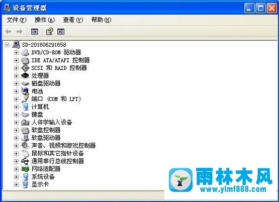 雨林木风XP设备管理器空白怎么办