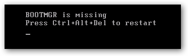 系统开机黑屏提示“bootmgr is missing”的处理方法
