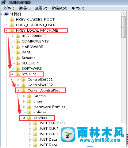 雨林木风win7删除多余的系统服务的教程