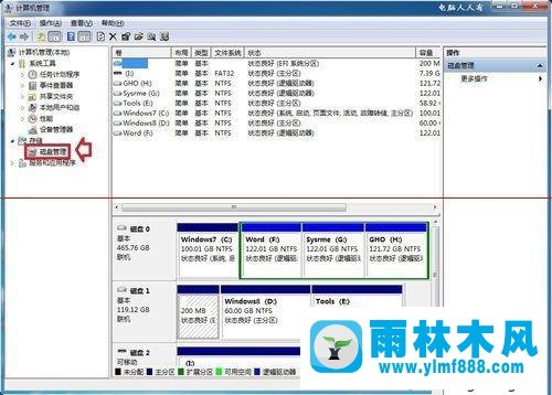 雨林木风XP系统提示磁盘处于脱机状态的解决教程